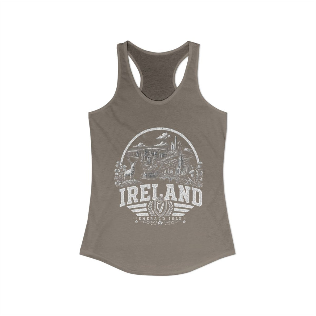 Ireland Women's Tank Top — Solid Warm Gray (front)