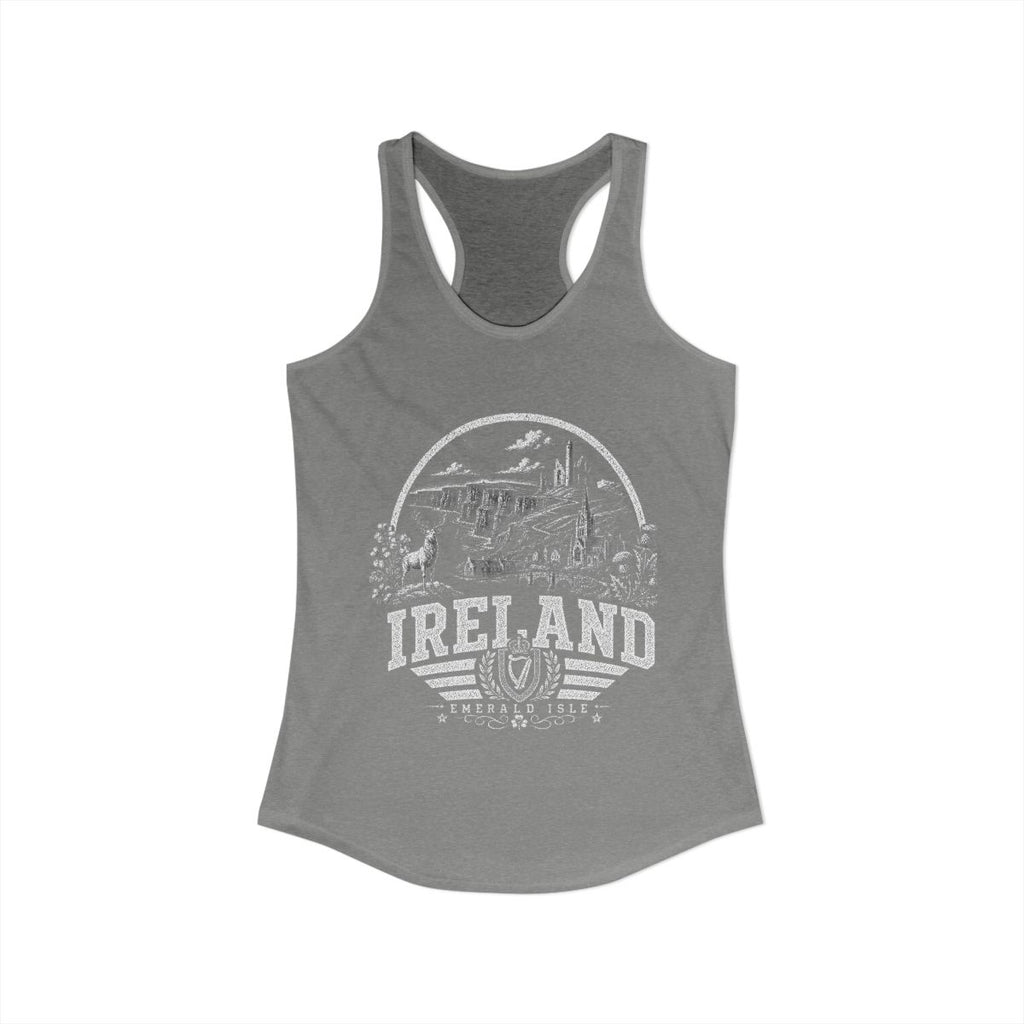 Ireland Women's Tank Top — Heather Grey (front)