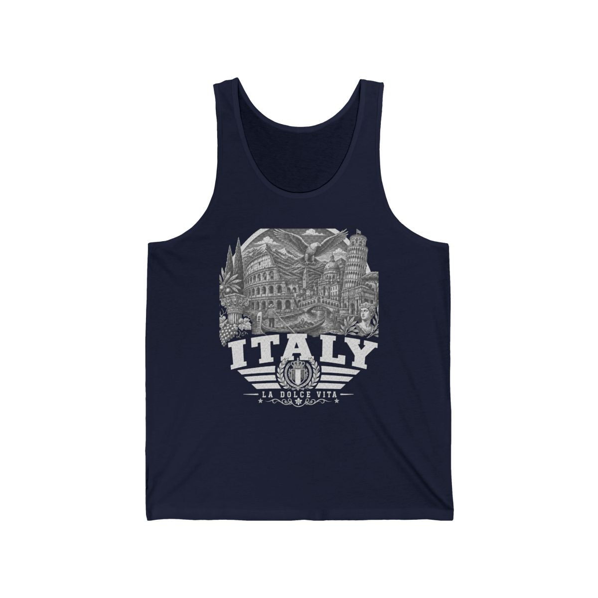 Italy Men's Tank Top — Navy