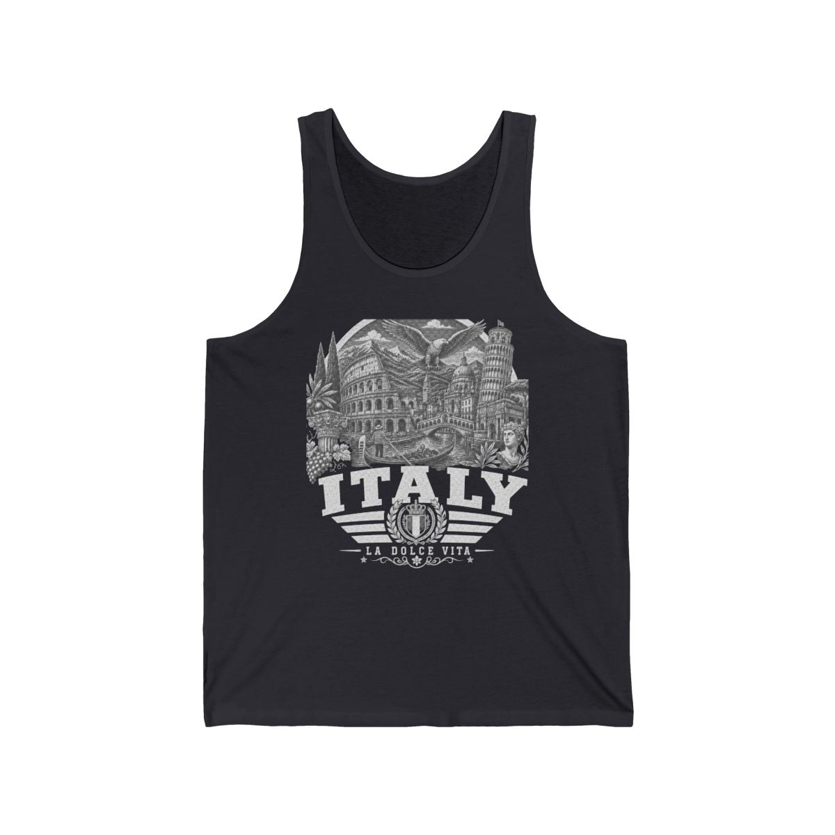 Italy Men's Tank Top — Dark Grey