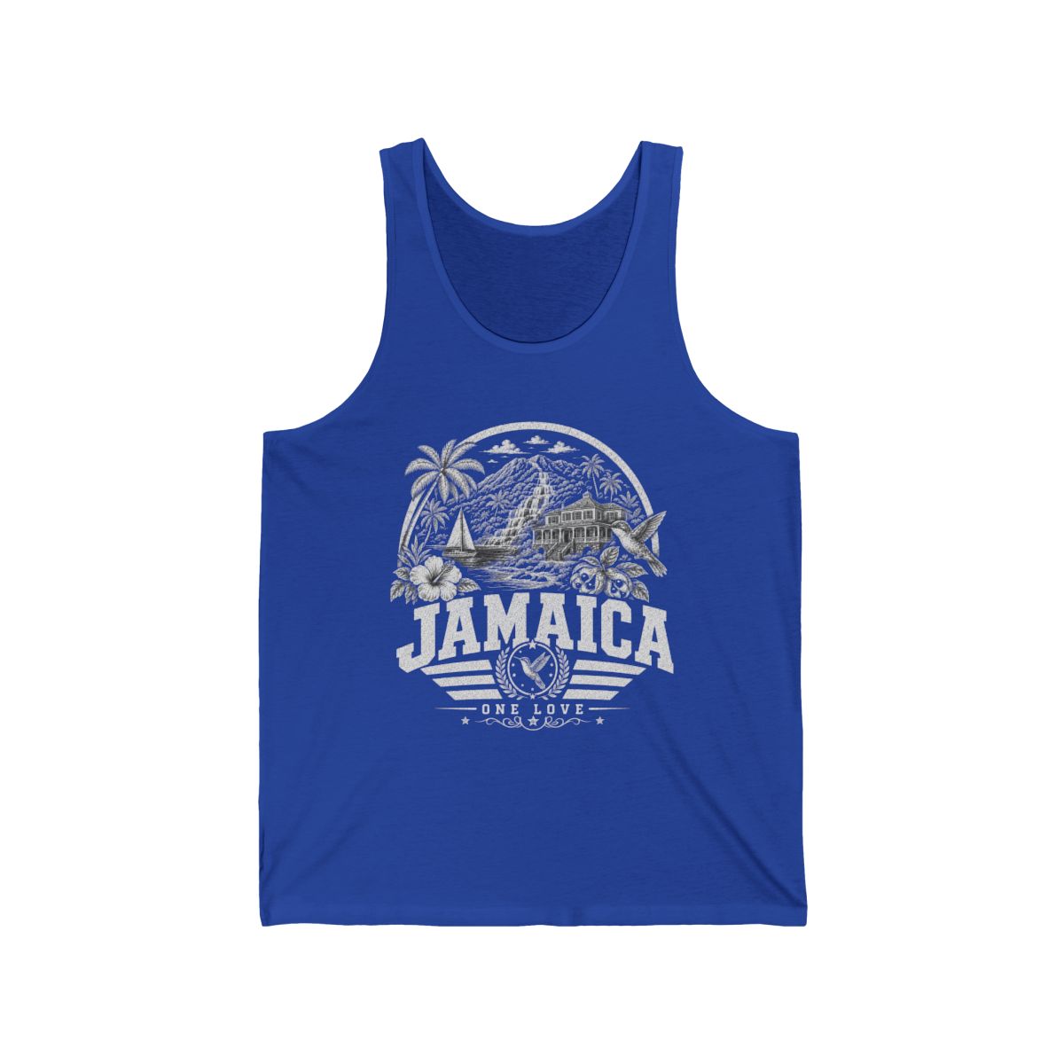 Jamaica vintage landmarks men's tee — iconic landmark design | Nameshi Destinations (view 6)