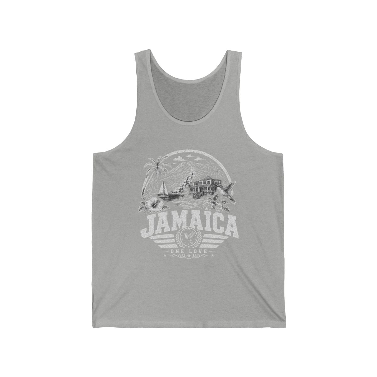 Jamaica vintage landmarks men's tee — iconic landmark design | Nameshi Destinations (view 5)