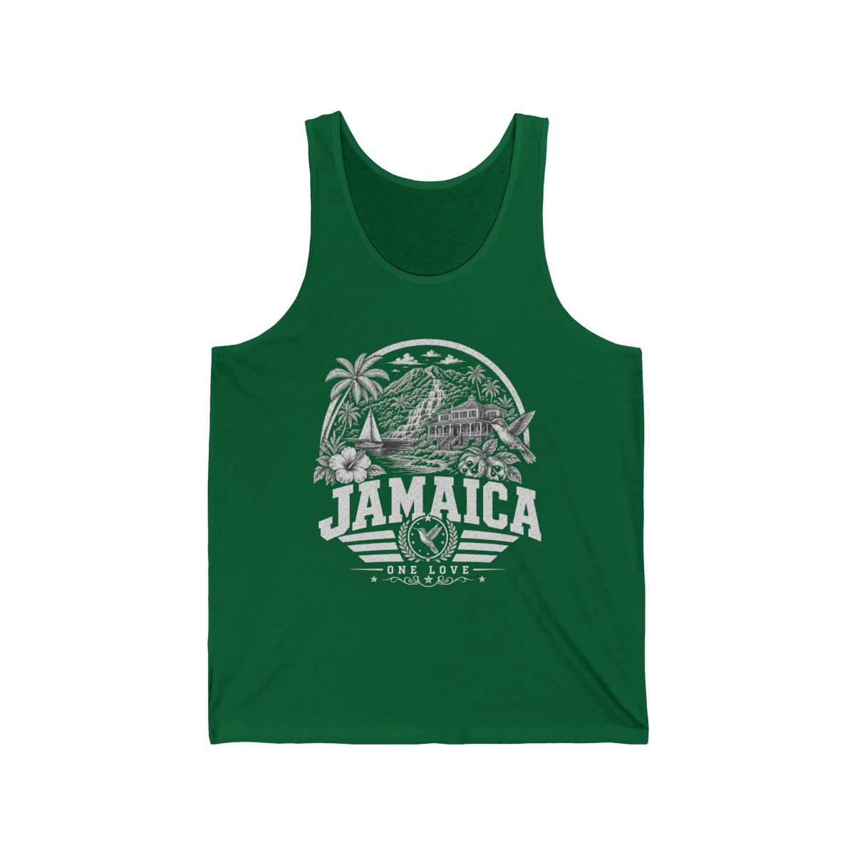 Jamaica vintage landmarks men's tee — iconic landmark design | Nameshi Destinations (view 4)