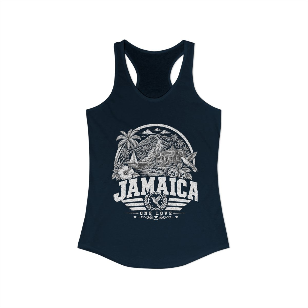 Jamaica vintage landmarks tank top — iconic landmark design | Nameshi Destinations (view 11)