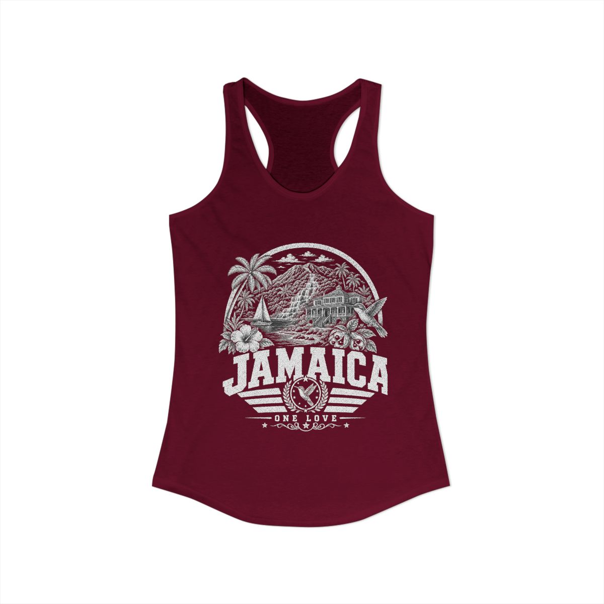 Jamaica Women's Tank Top — Solid Cardinal Red (front)