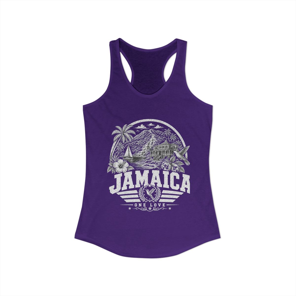 Jamaica vintage landmarks tank top — iconic landmark design | Nameshi Destinations (view 13)