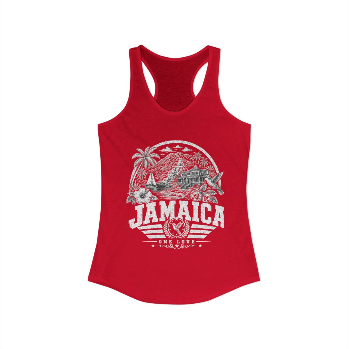 Jamaica Women's Tank Top — Solid Red (front)