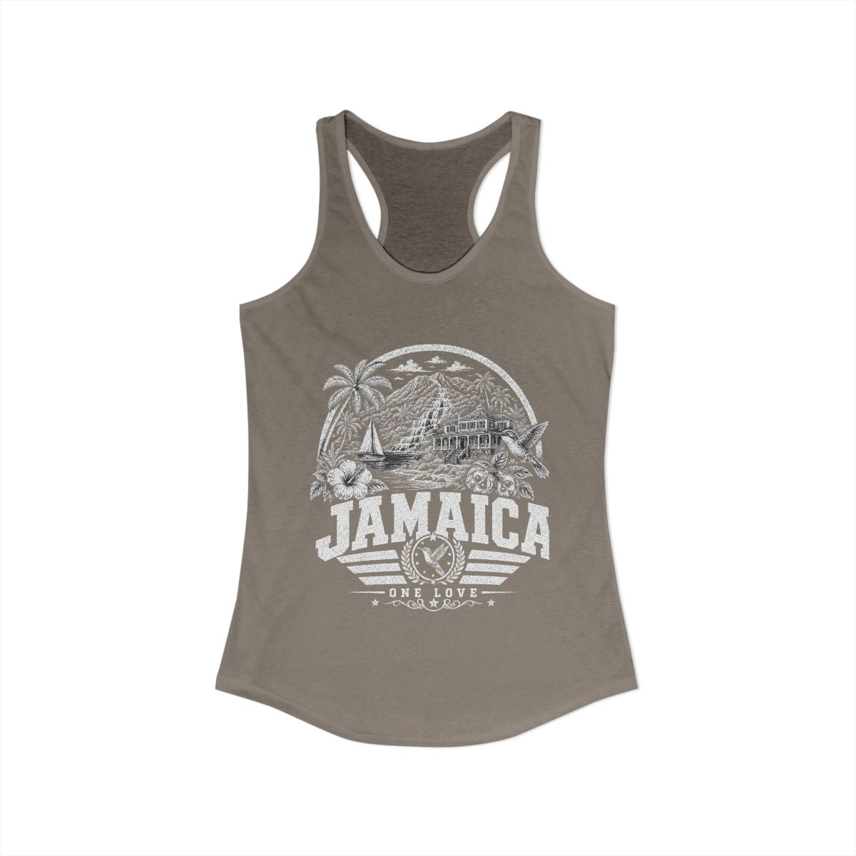 Jamaica Women's Tank Top — Solid Warm Gray (front)