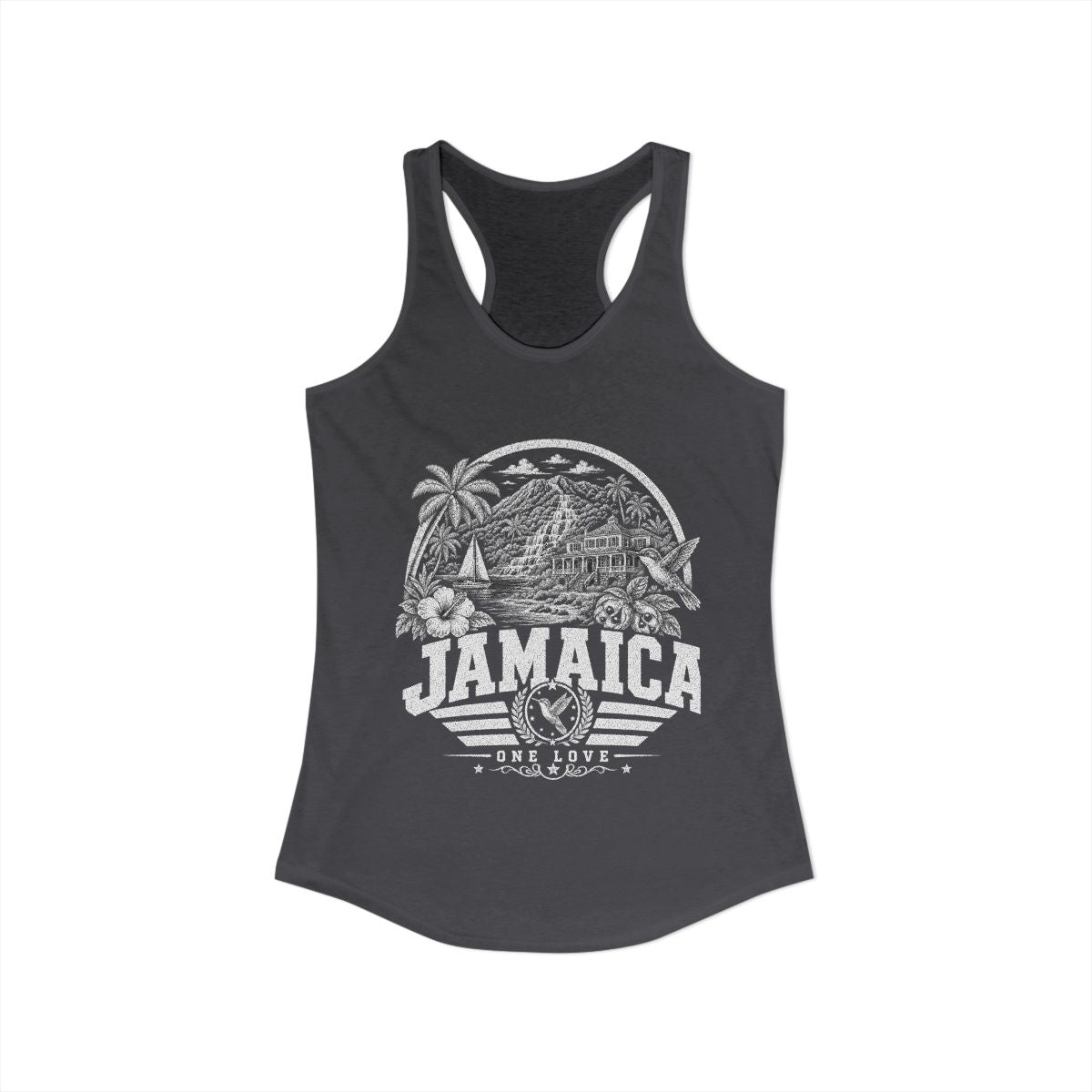 Jamaica vintage landmarks tank top — iconic landmark design | Nameshi Destinations (view 12)