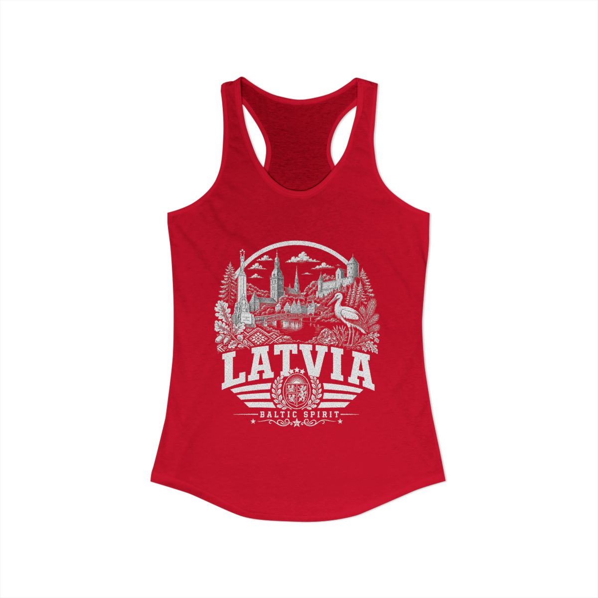 Latvia vintage landmarks tank top — iconic landmark design | Nameshi Destinations (view 17)