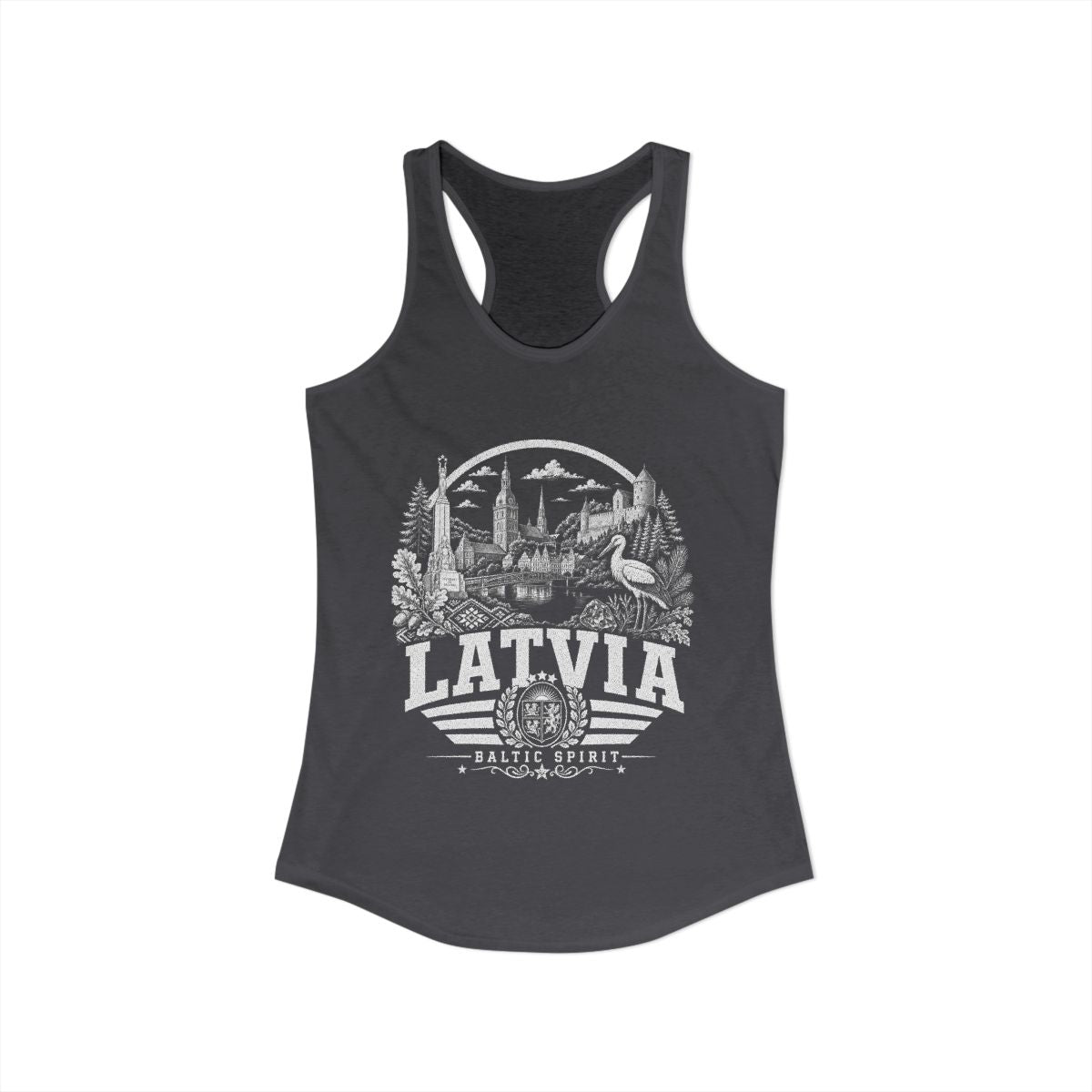Latvia vintage landmarks tank top — iconic landmark design | Nameshi Destinations (view 29)