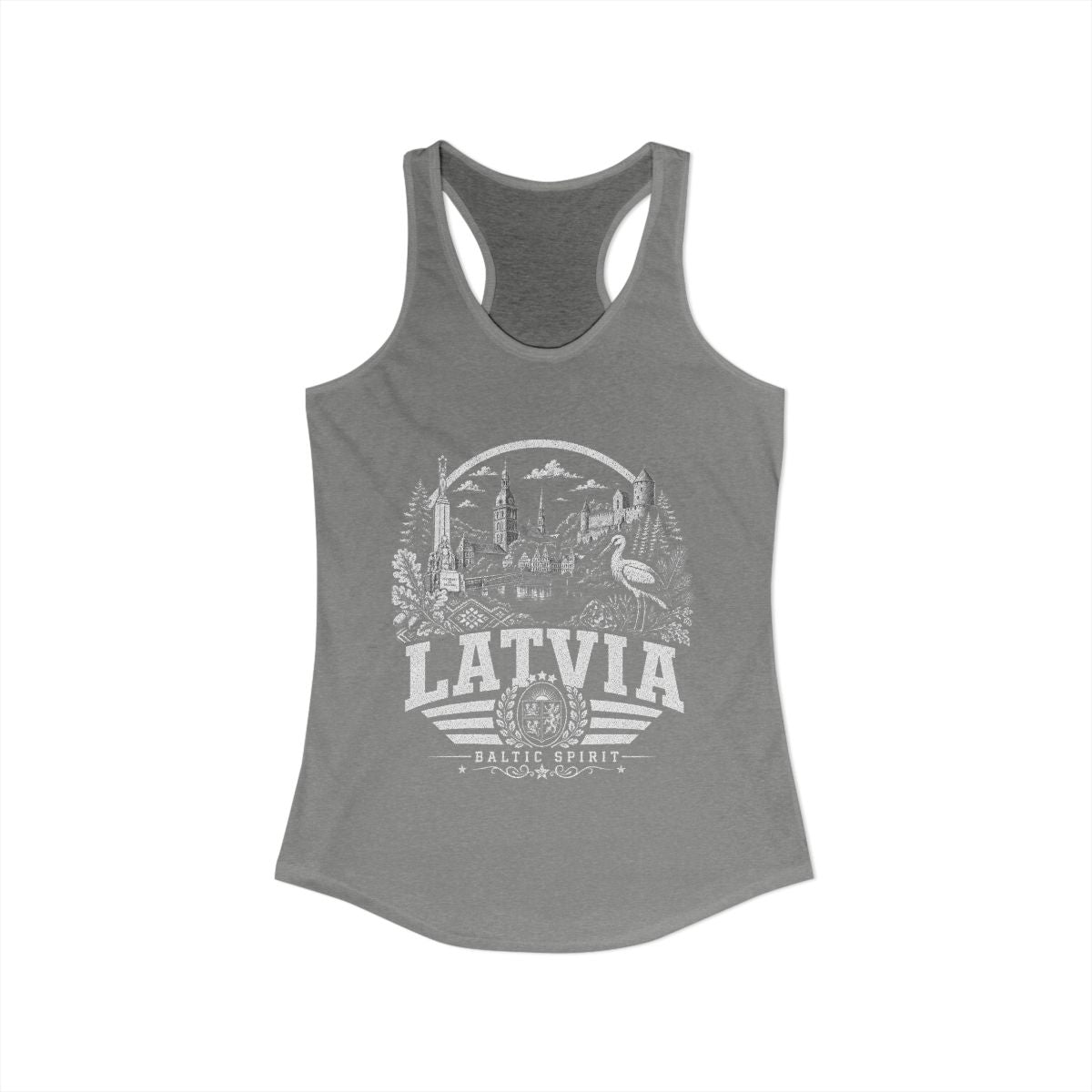Latvia vintage landmarks tank top — iconic landmark design | Nameshi Destinations (view 25)