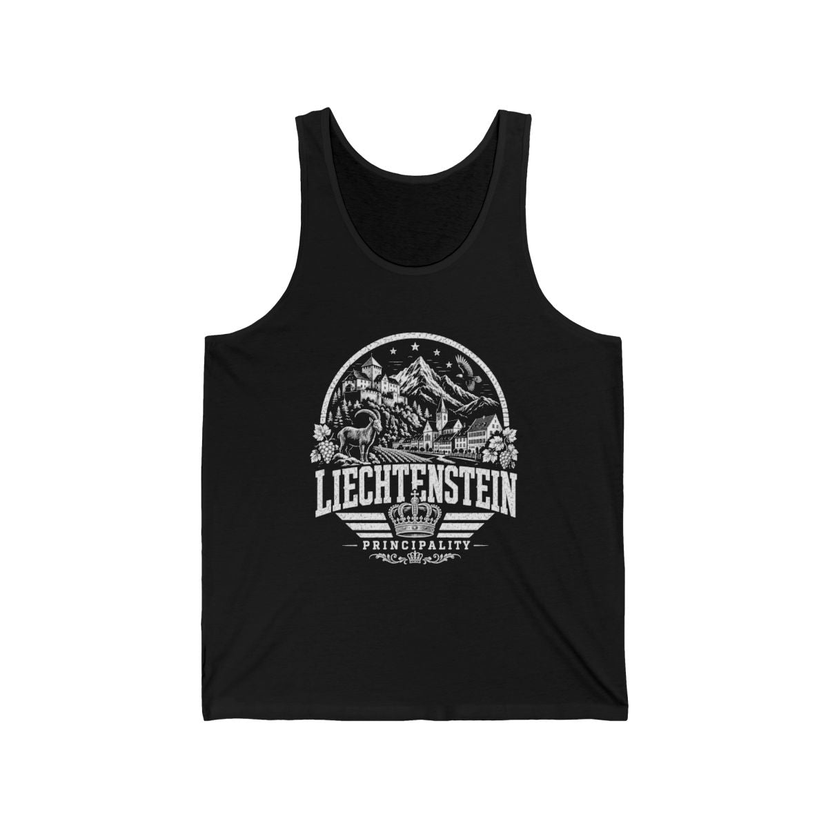 Liechtenstein Men's Tank Top — Black (front)