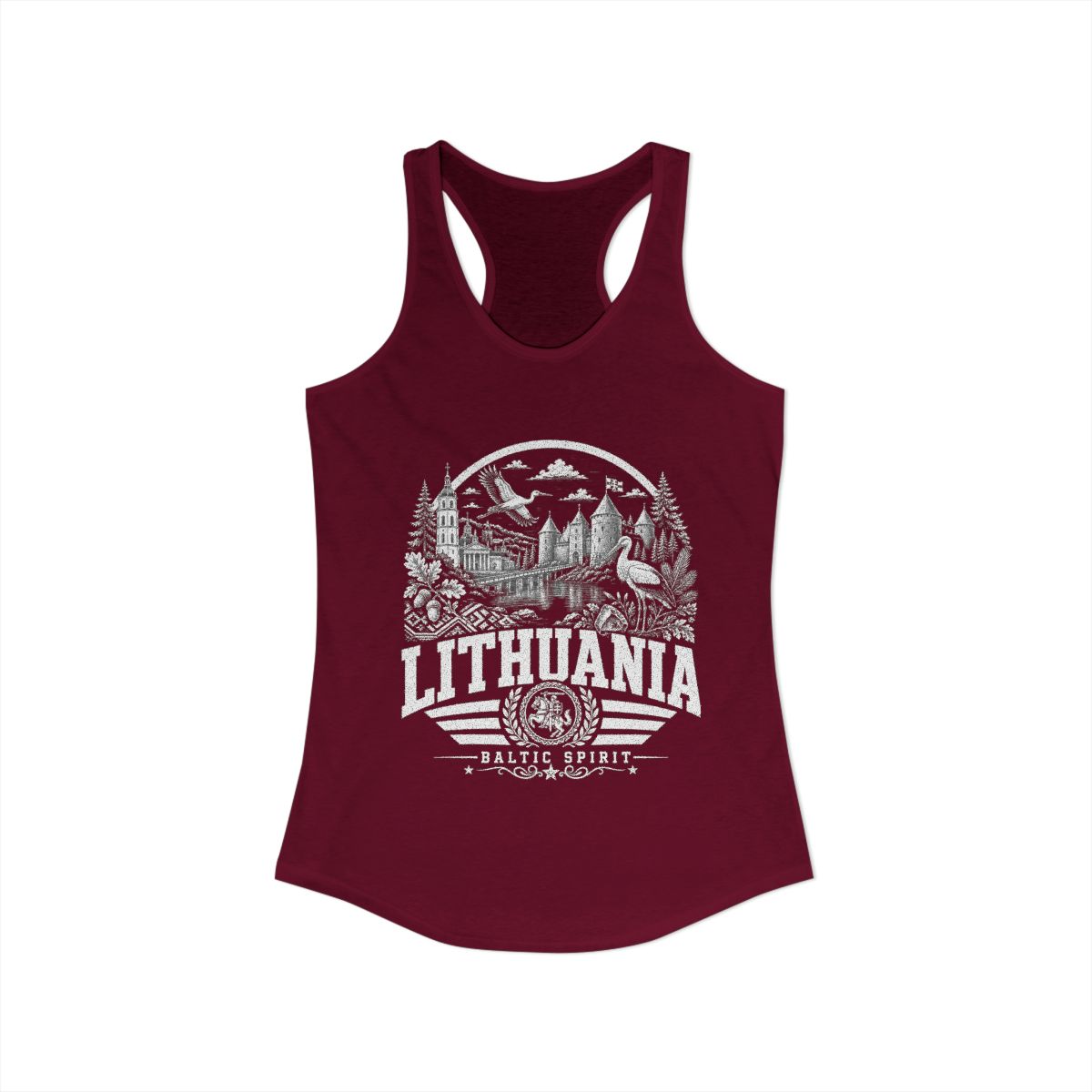 Lithuania vintage landmarks tank top — iconic landmark design | Nameshi Destinations (view 27)