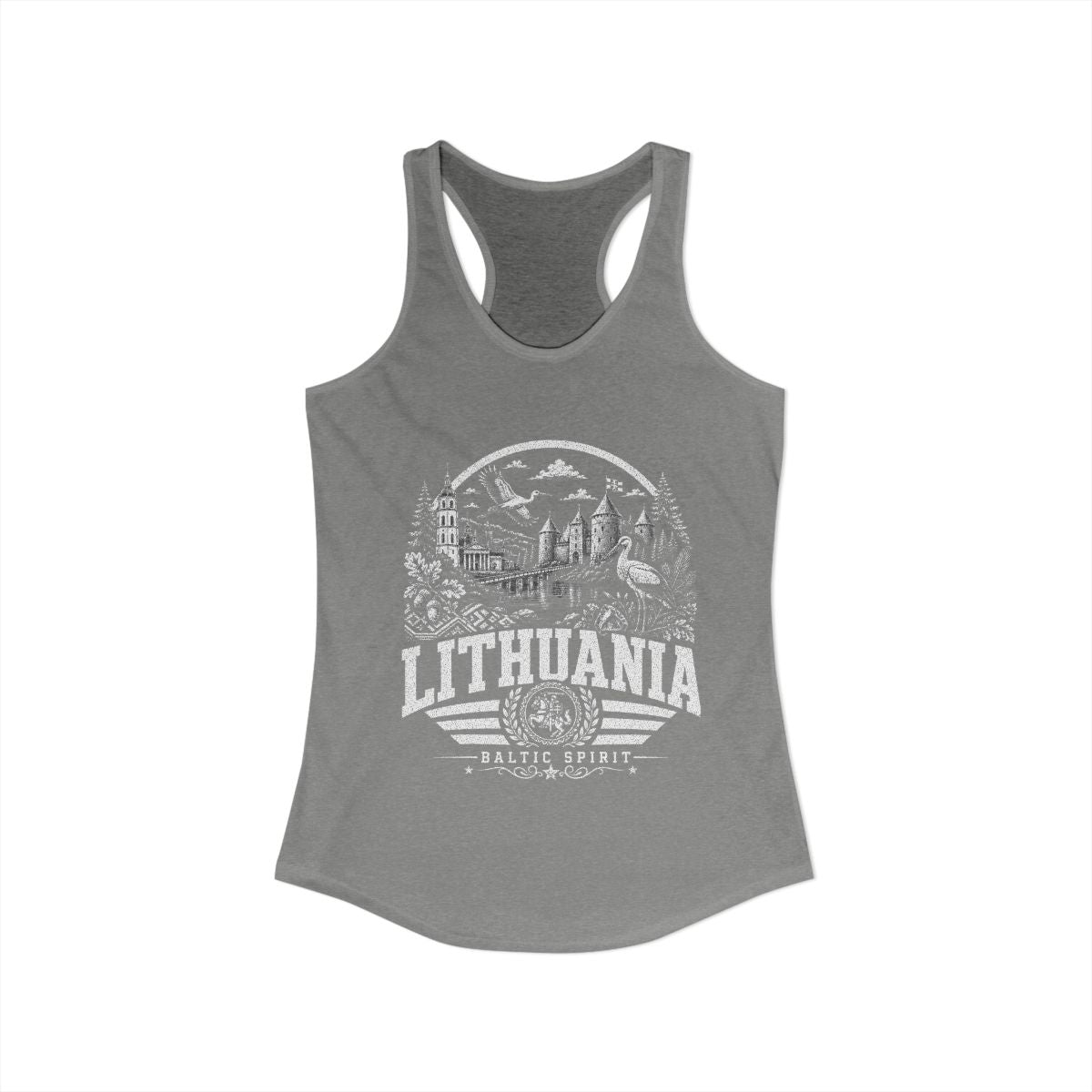 Lithuania vintage landmarks tank top — iconic landmark design | Nameshi Destinations (view 25)