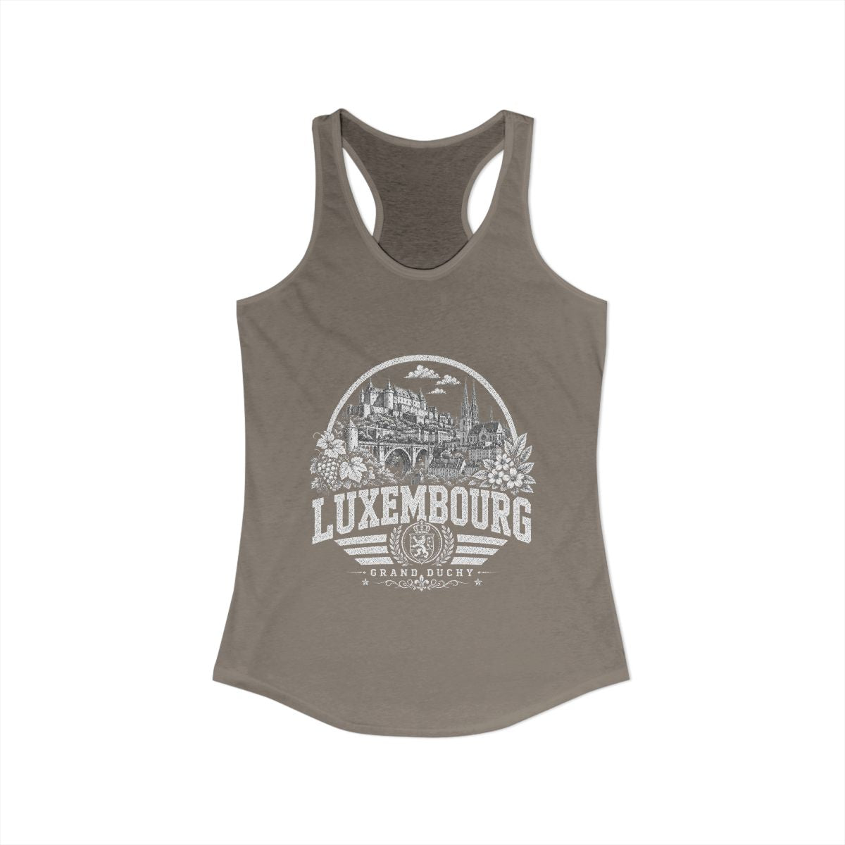 Luxembourg Women's Tank Top — Solid Warm Gray (front)