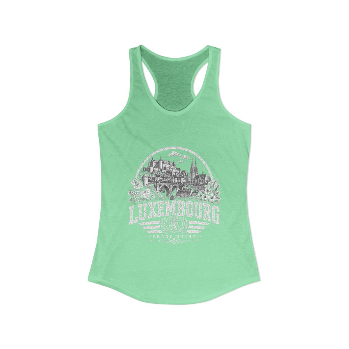Luxembourg Women's Tank Top — Solid Mint (front)