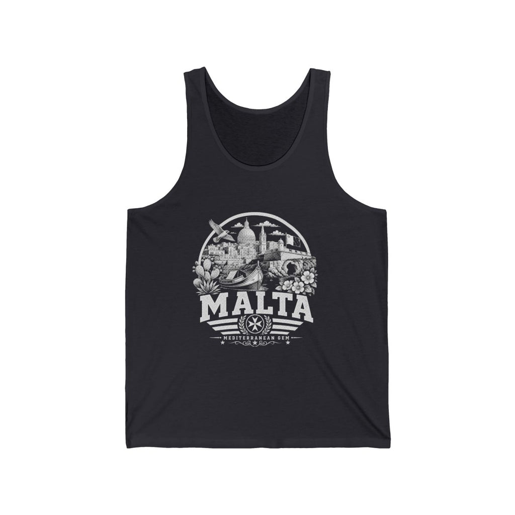 Malta Men's Tank Top — Dark Grey (front)