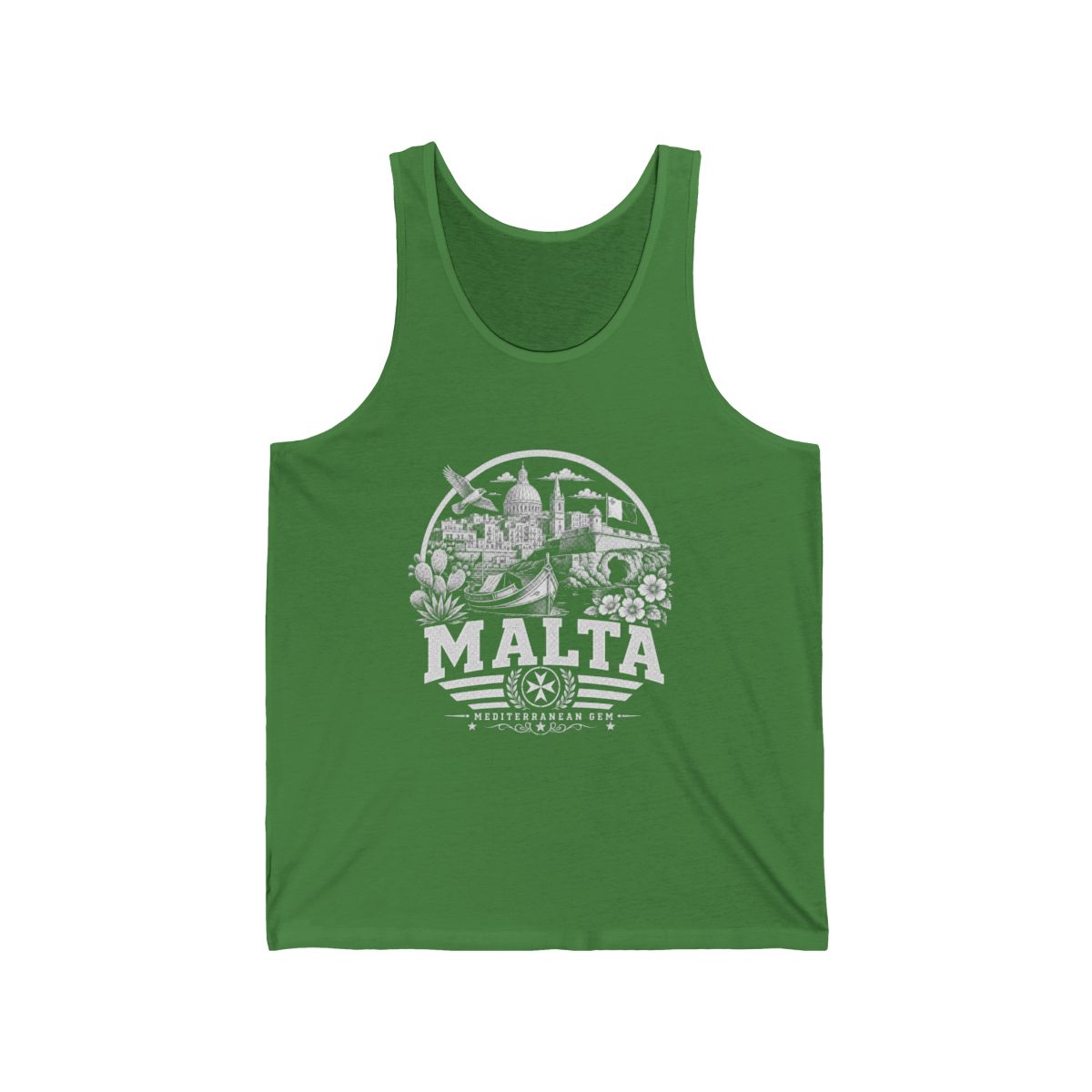Malta Men's Tank Top — Leaf (front)