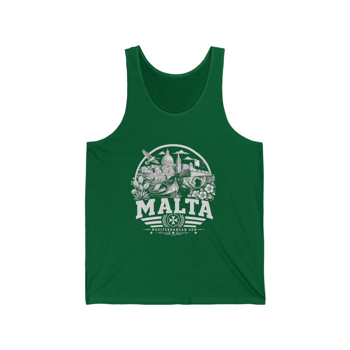 Malta Men's Tank Top — Kelly (front)