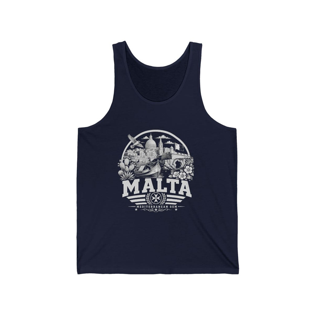 Malta Men's Tank Top — Navy (front)