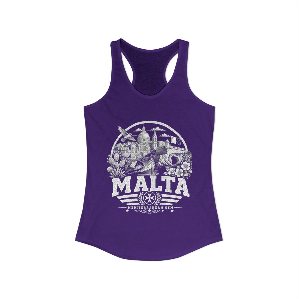 Malta Women's Tank Top — Solid Purple Rush (front)