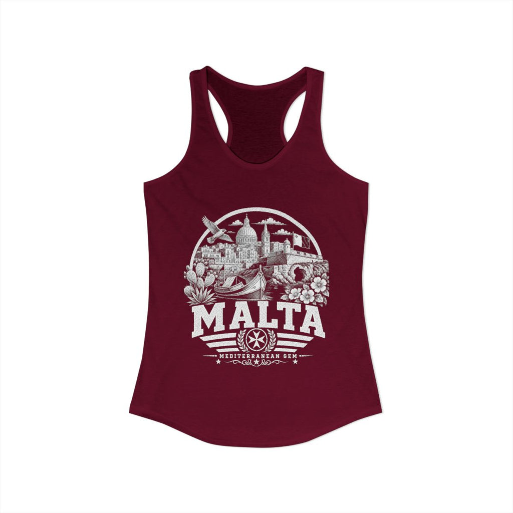 Malta Women's Tank Top — Solid Cardinal Red (front)