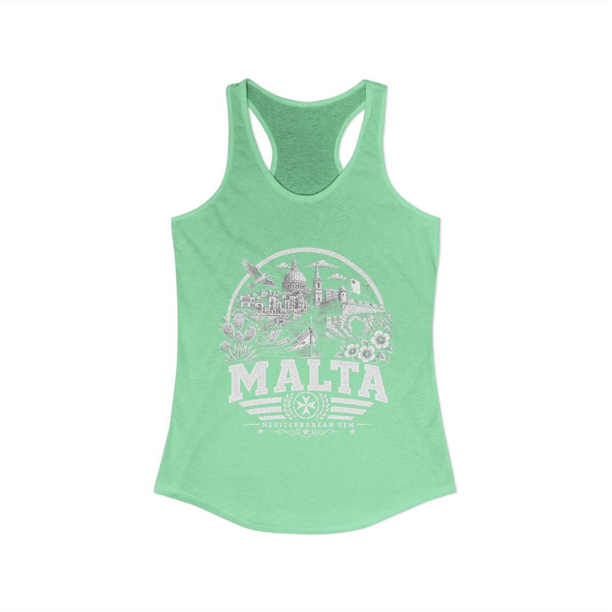 Malta Women's Tank Top — Solid Mint (front)