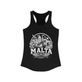 Malta Women's Tank Top — Solid Black (front)