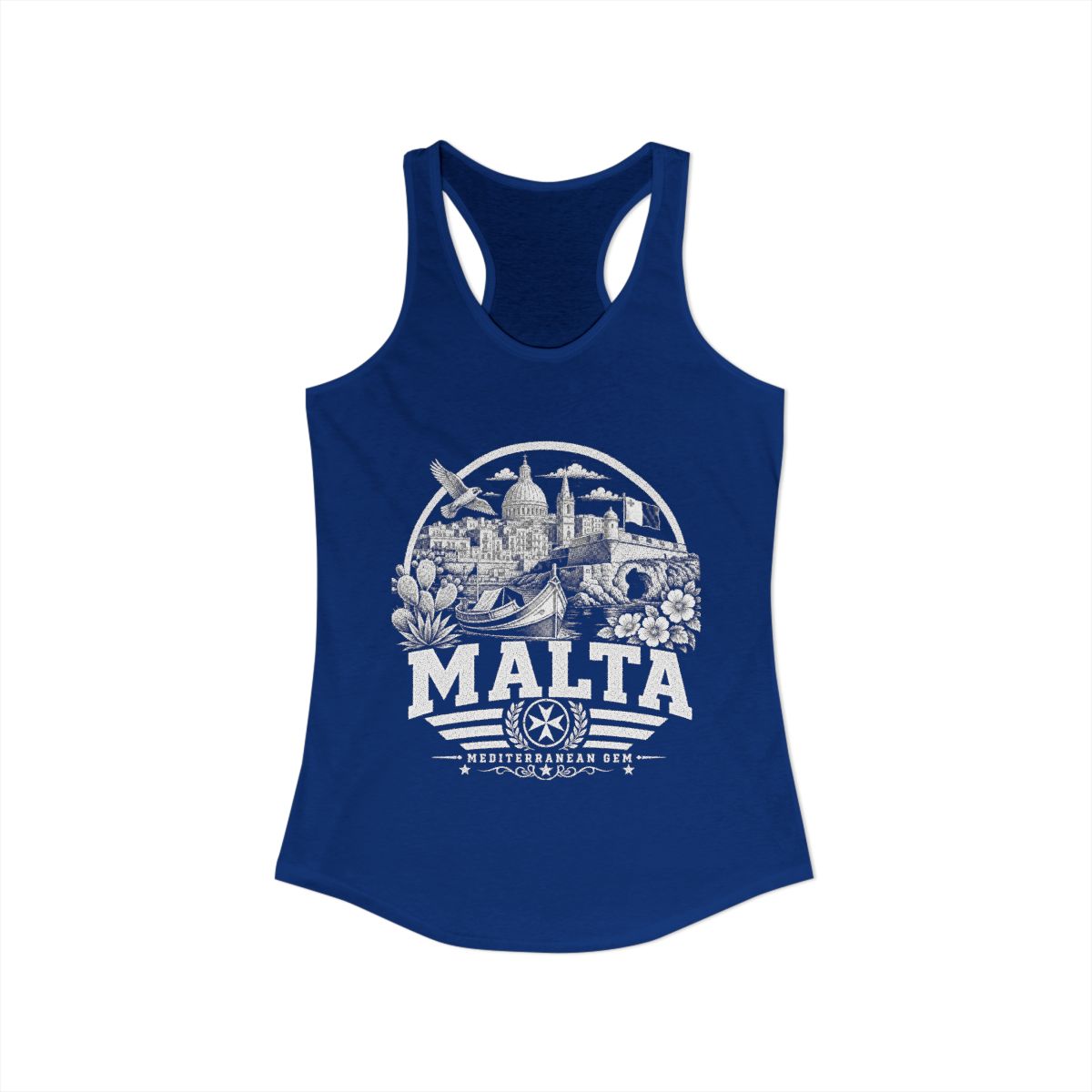 Malta Women's Tank Top — Solid Royal (front)