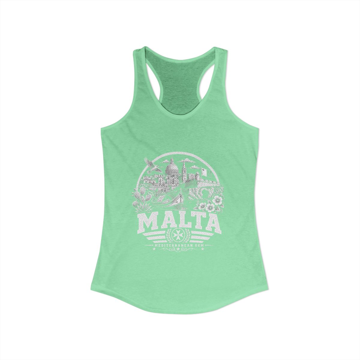Malta Women's Tank Top — Solid Mint (front)