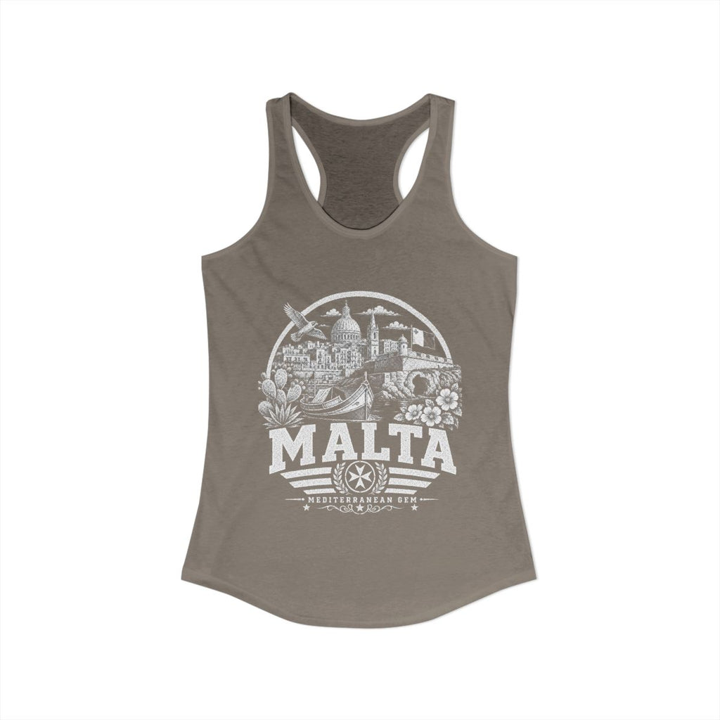 Malta Women's Tank Top — Solid Warm Gray (front)