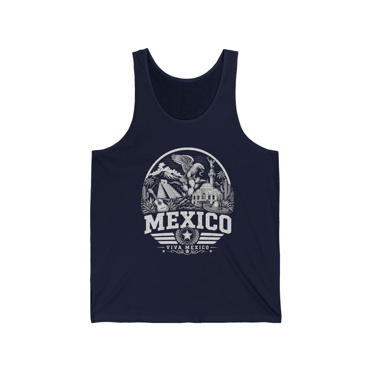 Mexico vintage landmarks men's tee — iconic landmark design | Nameshi Destinations (view 7)