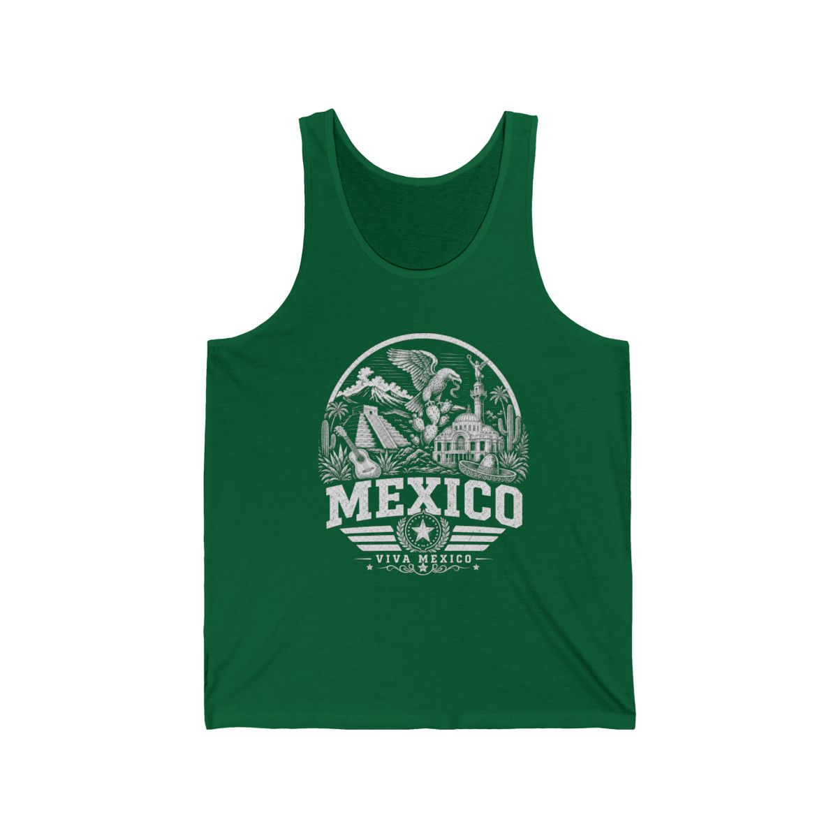 Mexico vintage landmarks men's tee — iconic landmark design | Nameshi Destinations (view 4)