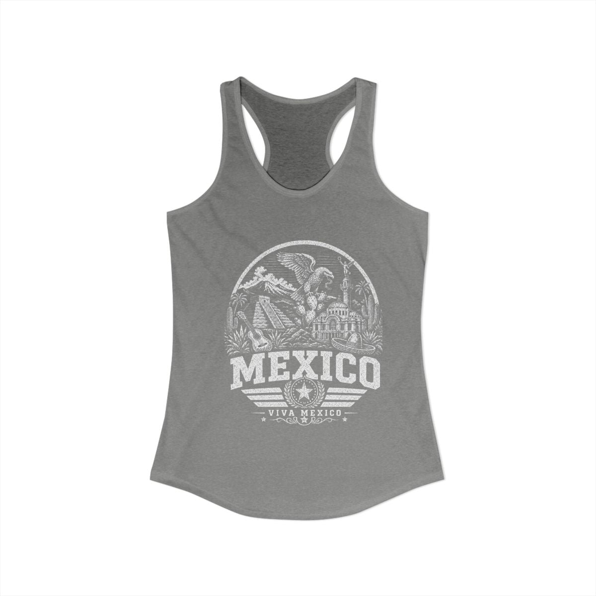 Mexico Women's Tank Top — Heather Grey (front)