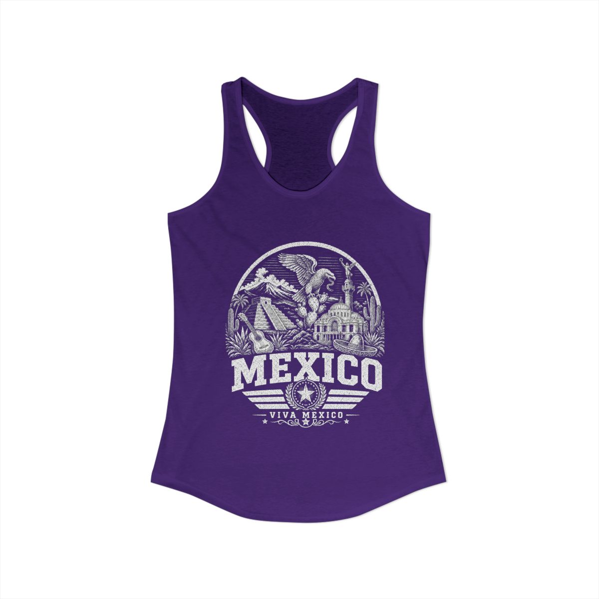 Mexico vintage landmarks tank top — iconic landmark design | Nameshi Destinations (view 13)