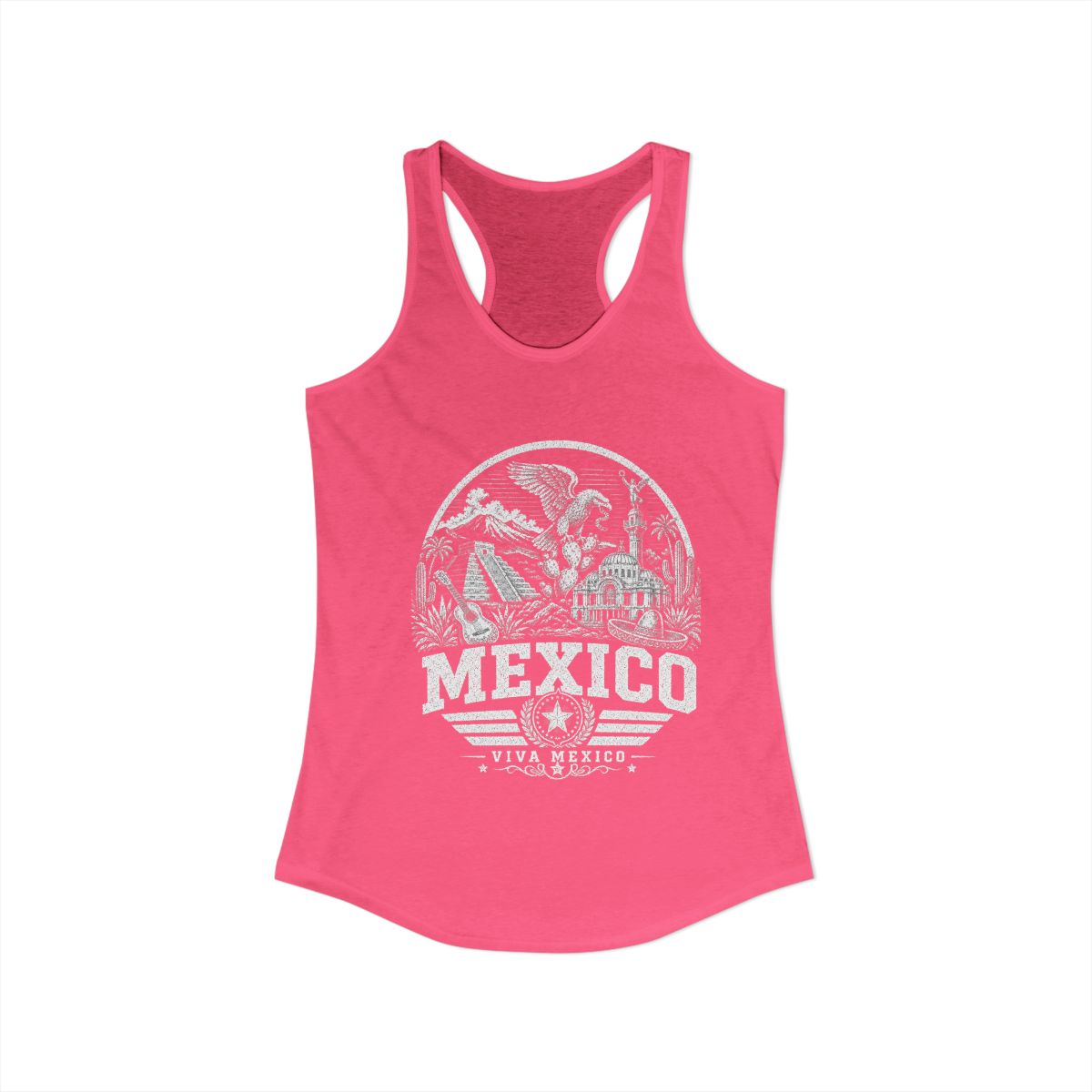 Mexico vintage landmarks tank top — iconic landmark design | Nameshi Destinations (view 14)