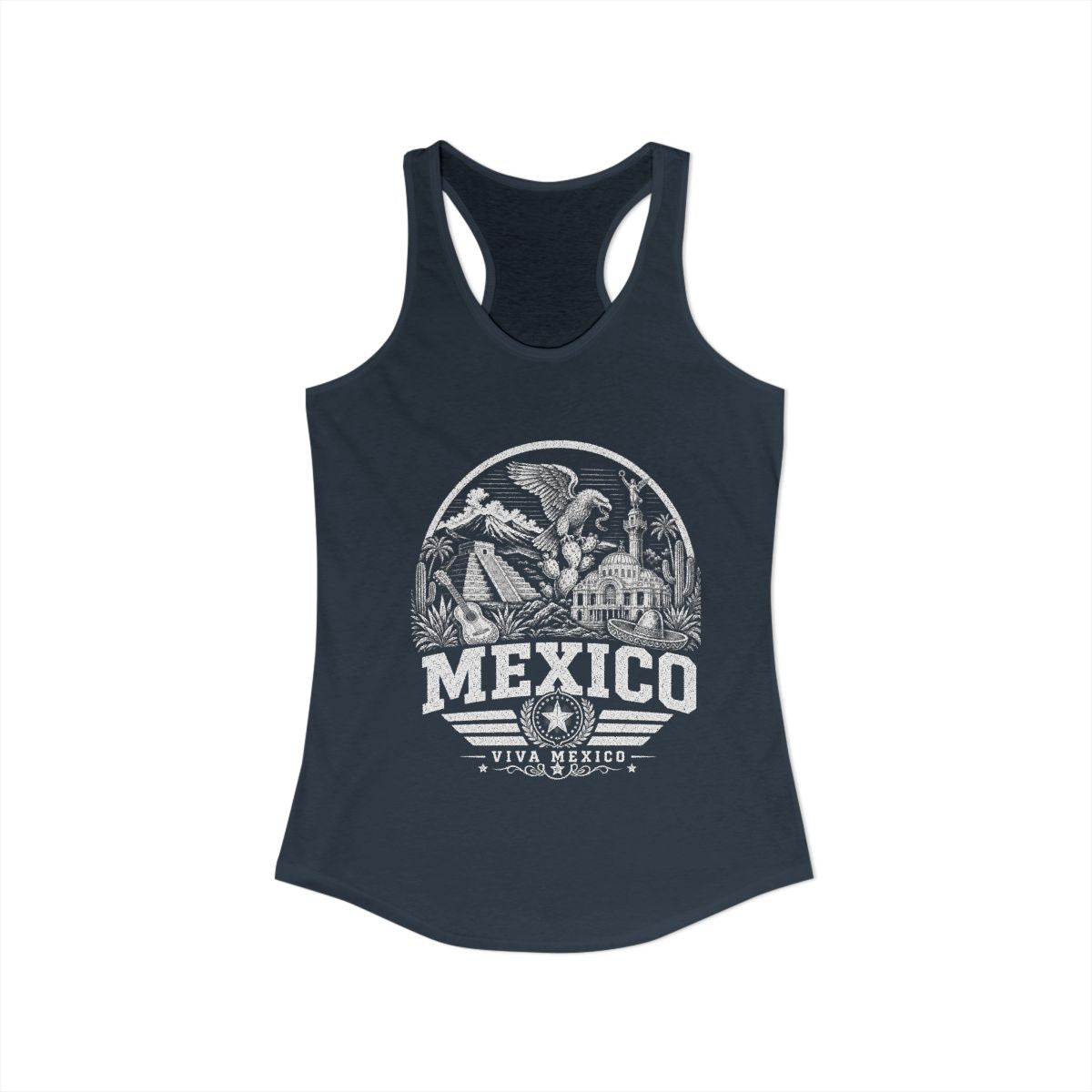 Mexico vintage landmarks tank top — iconic landmark design | Nameshi Destinations (view 9)