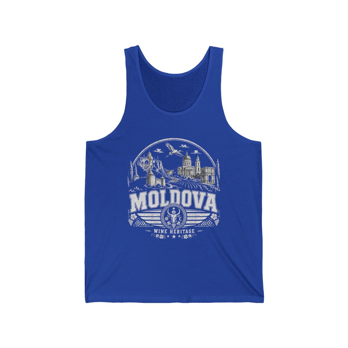 Moldova vintage landmarks men's tank top — iconic landmark design | Nameshi Destinations (view 13)