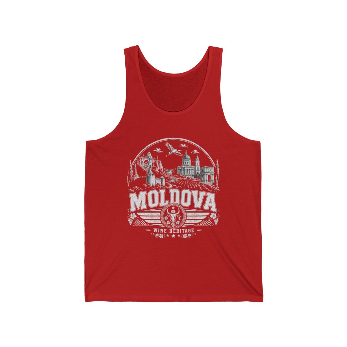 Moldova vintage landmarks men's tank top — iconic landmark design | Nameshi Destinations (view 11)