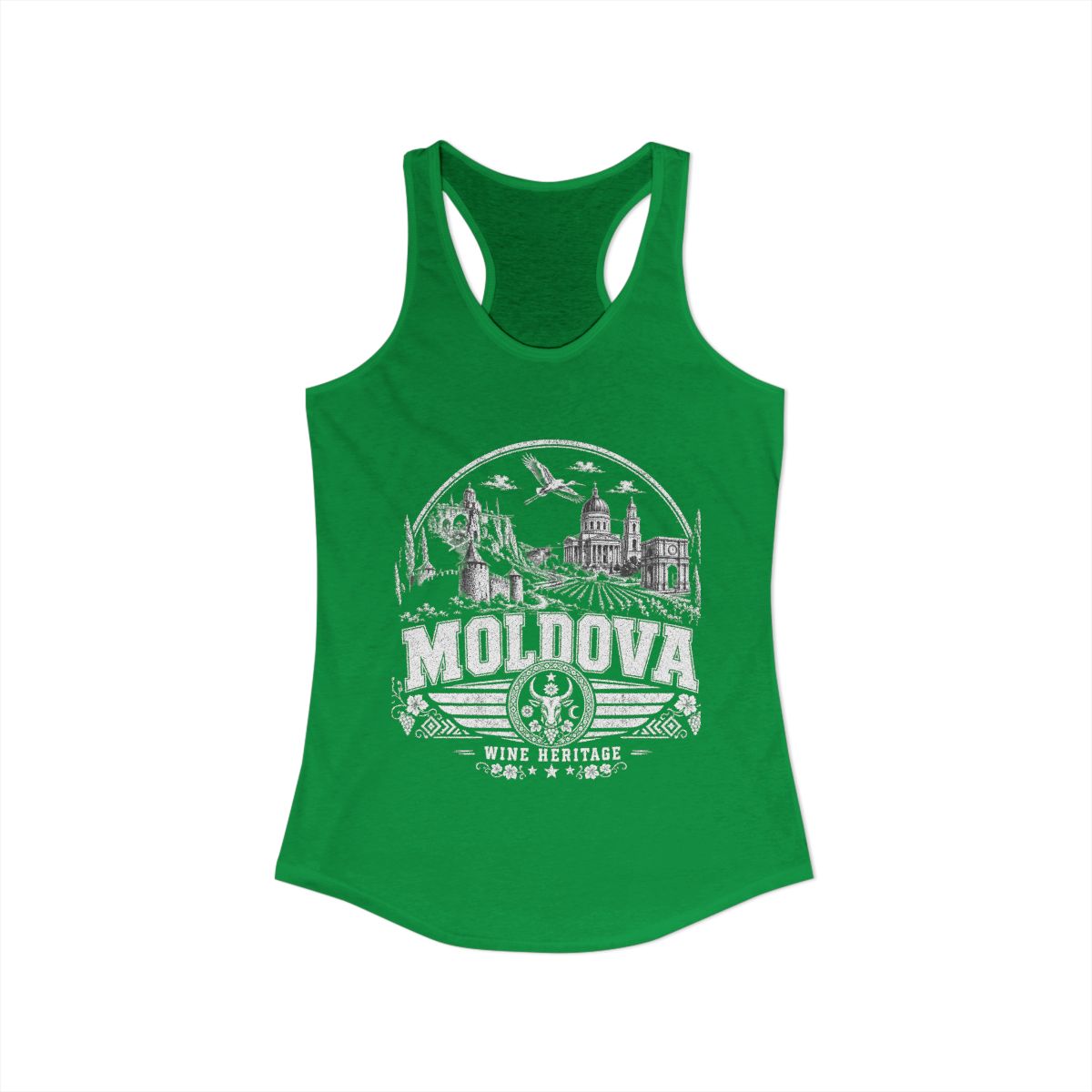 Moldova vintage landmarks tank top — iconic landmark design | Nameshi Destinations (view 7)
