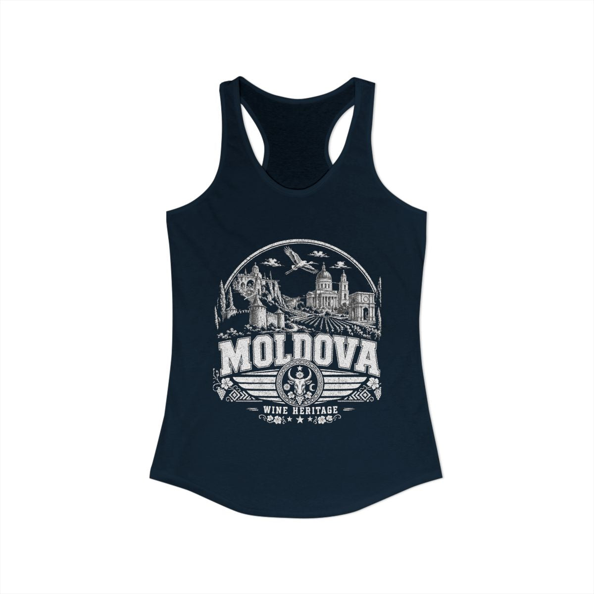 Moldova vintage landmarks tank top — iconic landmark design | Nameshi Destinations (view 9)