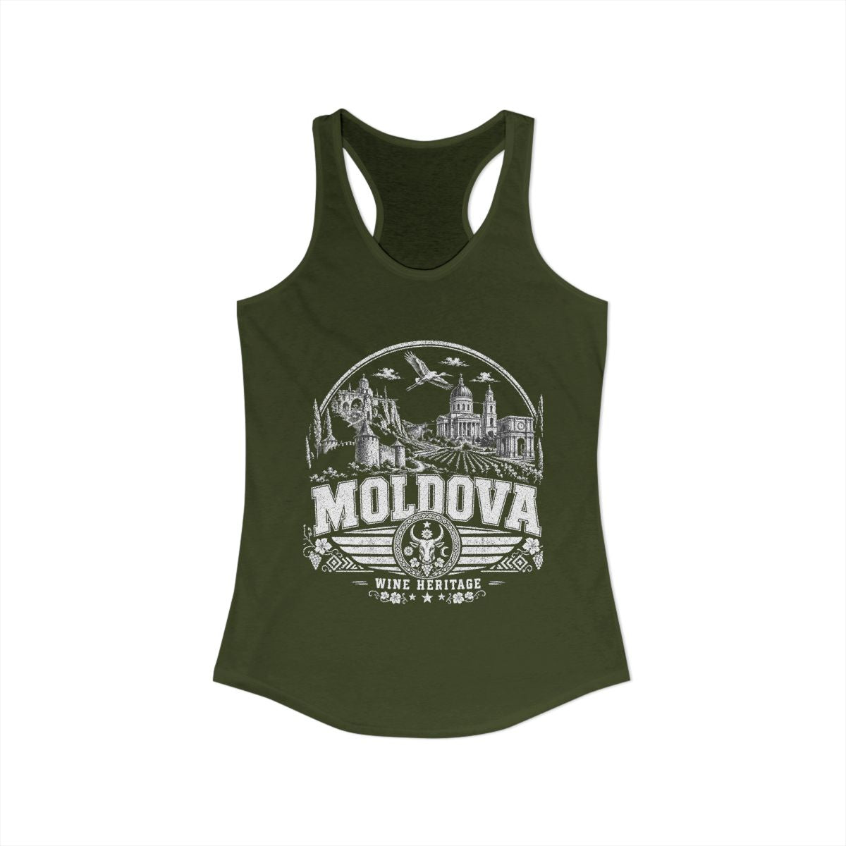 Moldova vintage landmarks tank top — iconic landmark design | Nameshi Destinations (view 11)