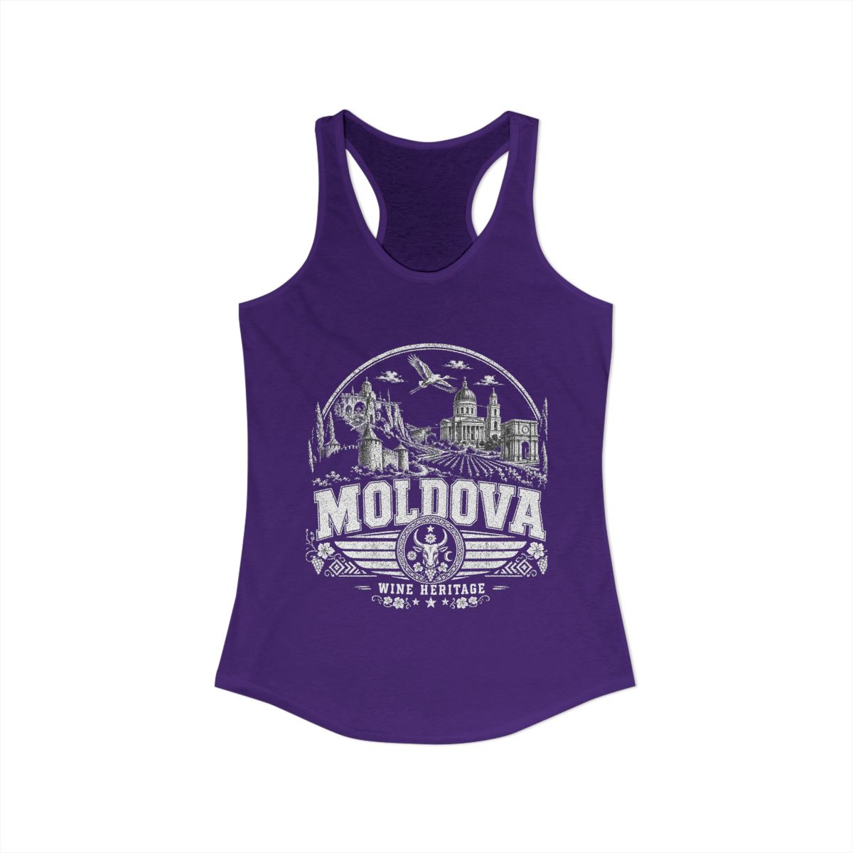 Moldova vintage landmarks tank top — iconic landmark design | Nameshi Destinations (view 15)
