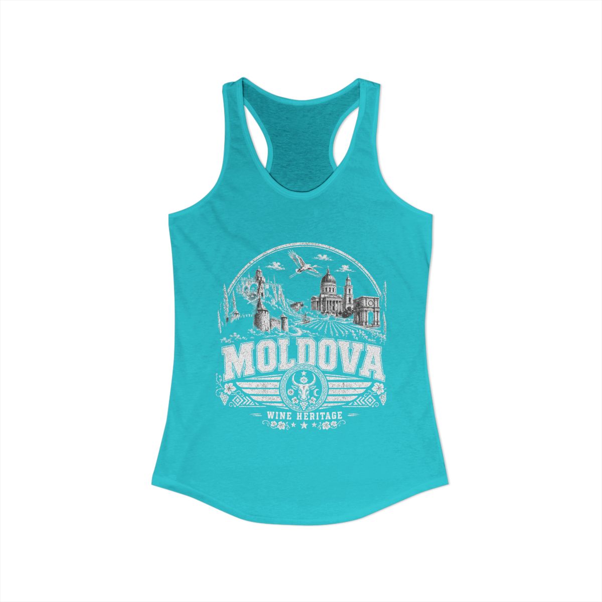 Moldova vintage landmarks tank top — iconic landmark design | Nameshi Destinations (view 21)