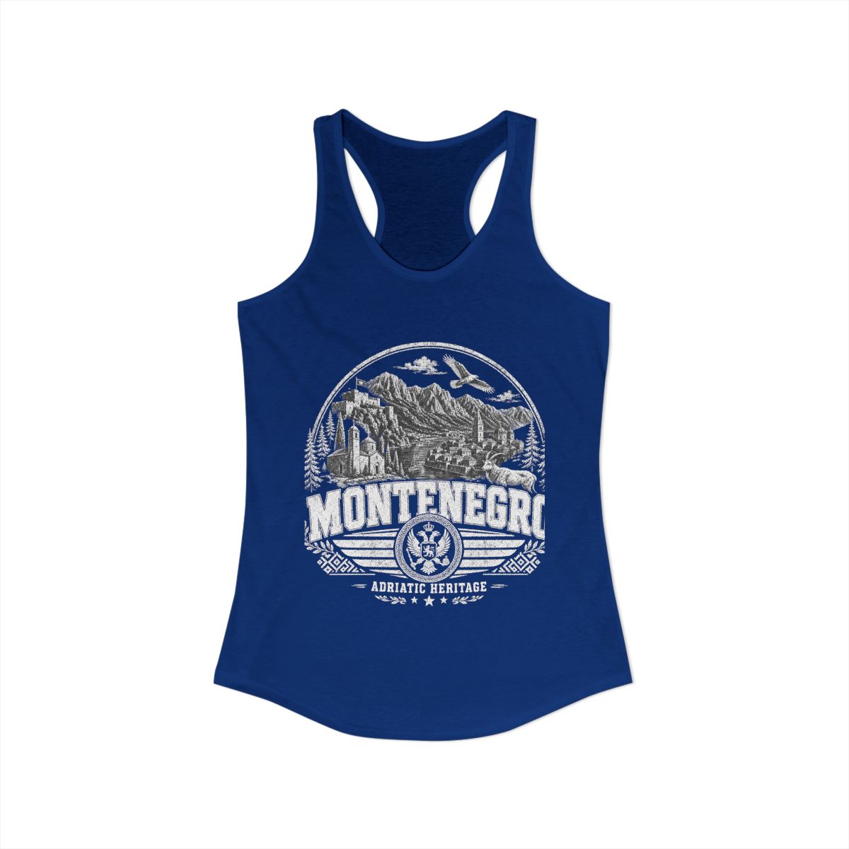 Montenegro vintage landmarks tank top — iconic landmark design | Nameshi Destinations (view 19)