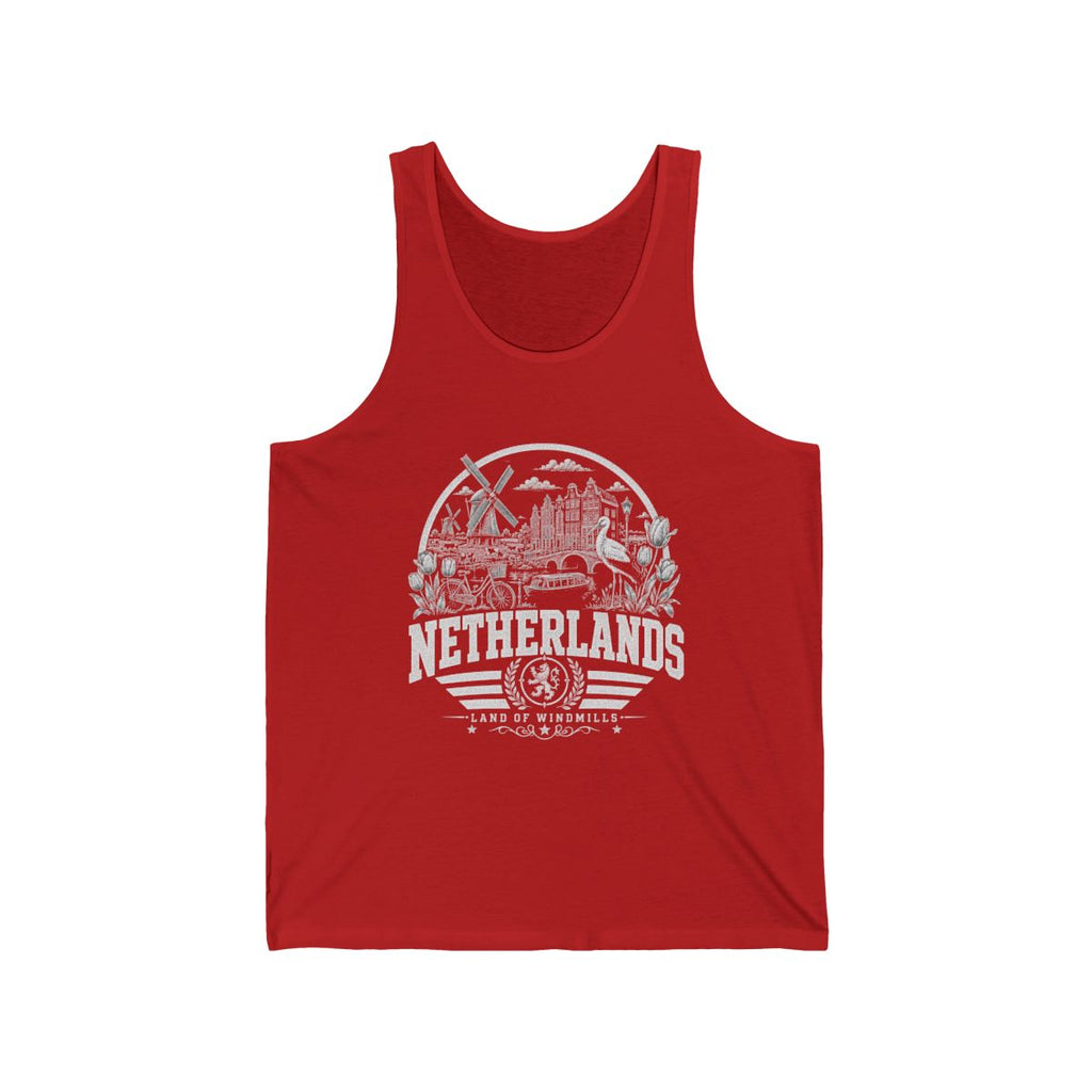 Netherlands Men's Tank Top — Red (front)