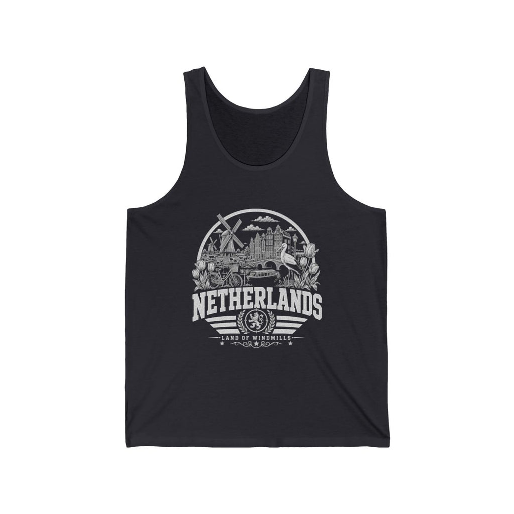 Netherlands Men's Tank Top — Dark Grey (front)
