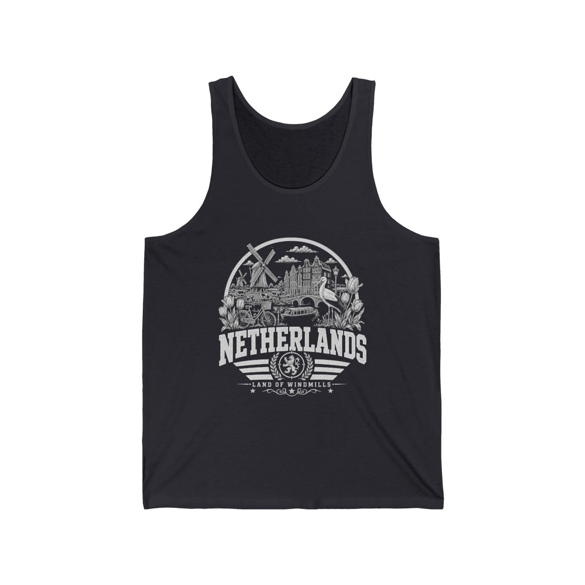 Netherlands Men's Tank Top — Dark Grey (front)