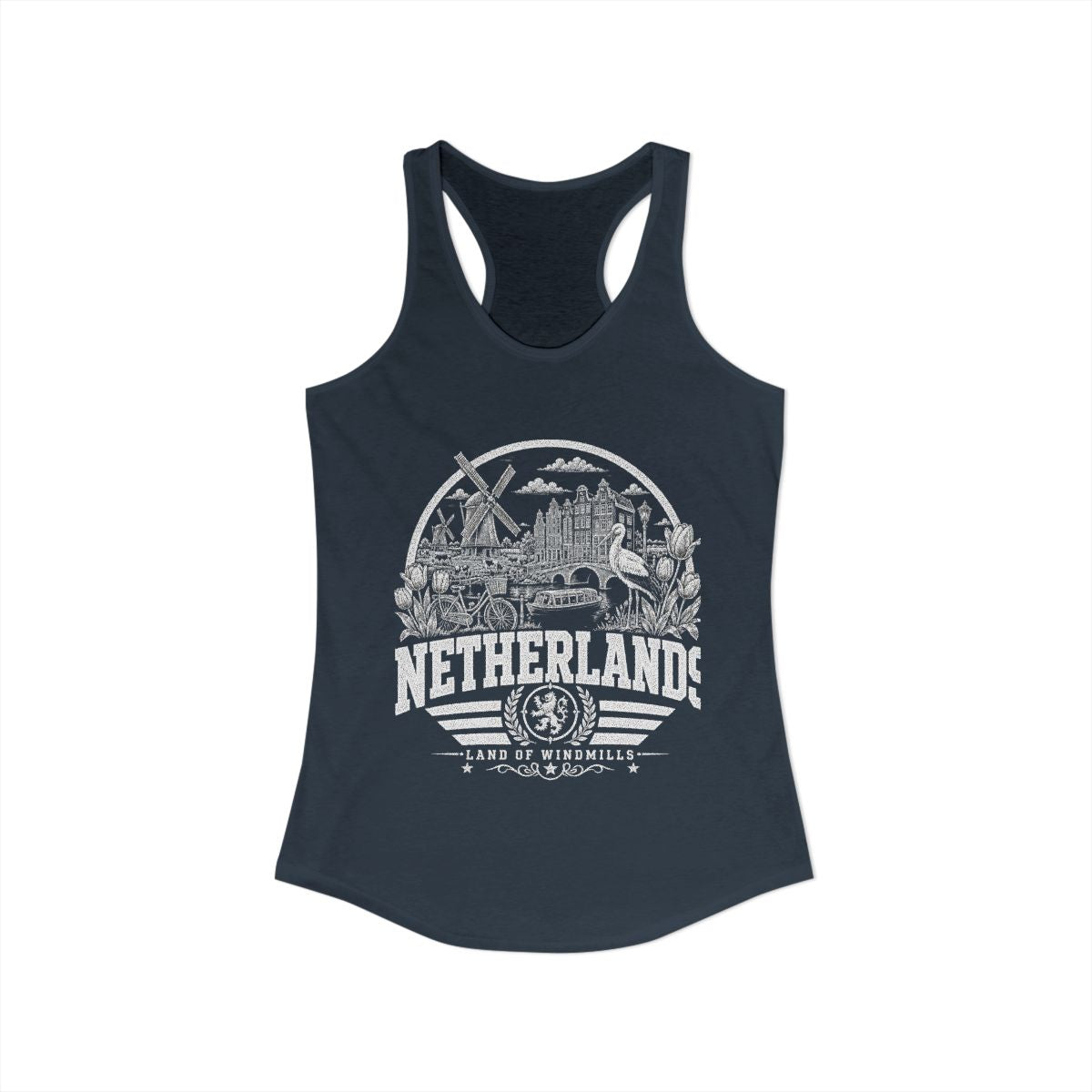 Netherlands Women's Tank Top — Solid Indigo (front)